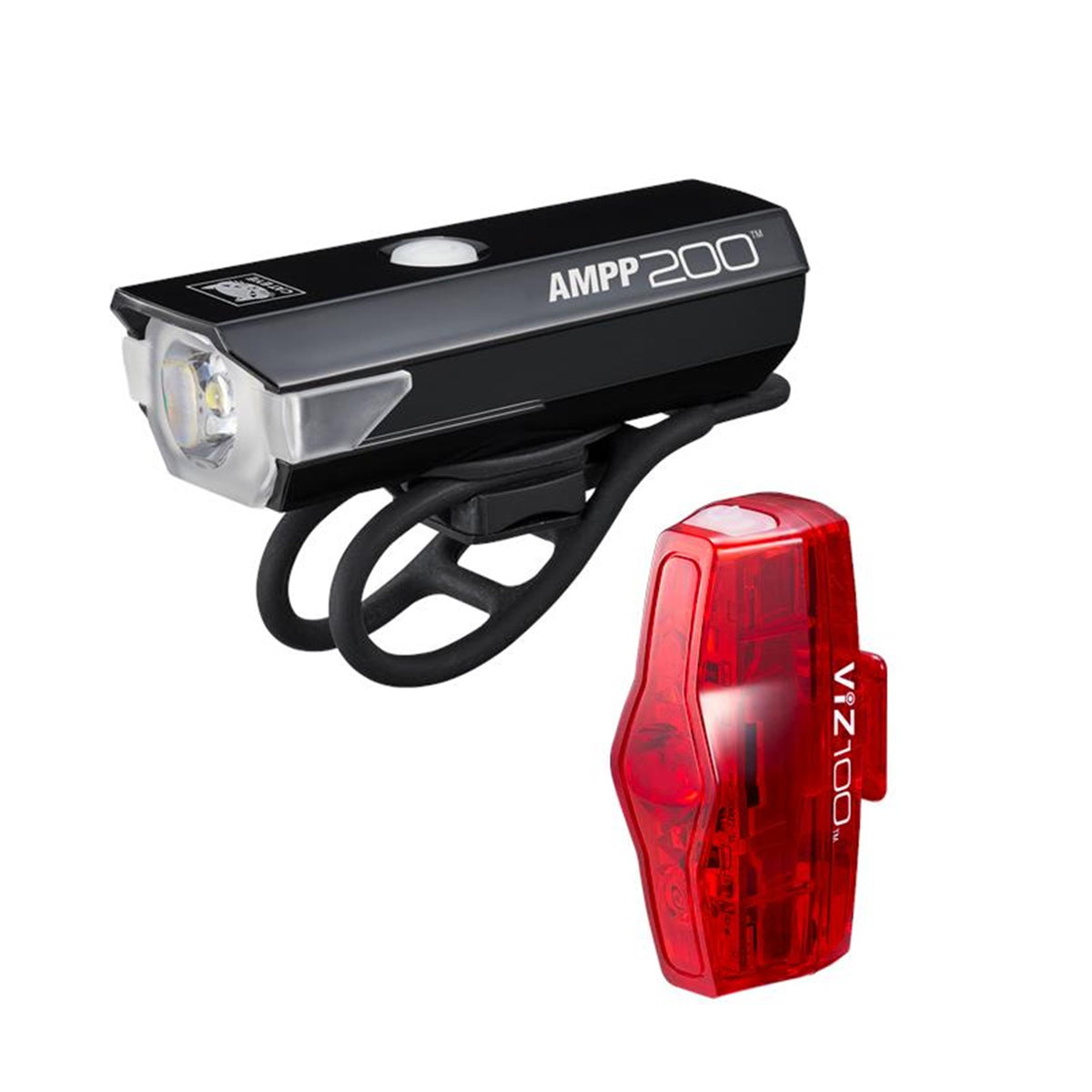 CatEye AMPP 200 / VIZ 100 Bike Light Set: USB-C