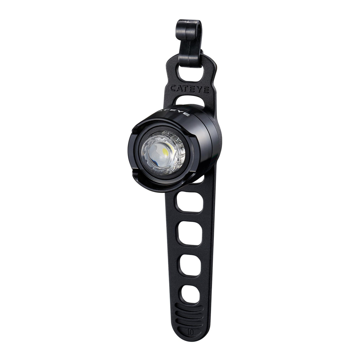 Cateye Orb II Rechargable Front Bike Light: POLISHED BLACK