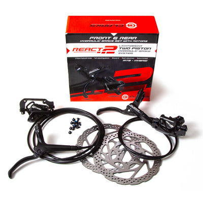 React 2 Piston Hydraulic Brake Set 180/160mm
