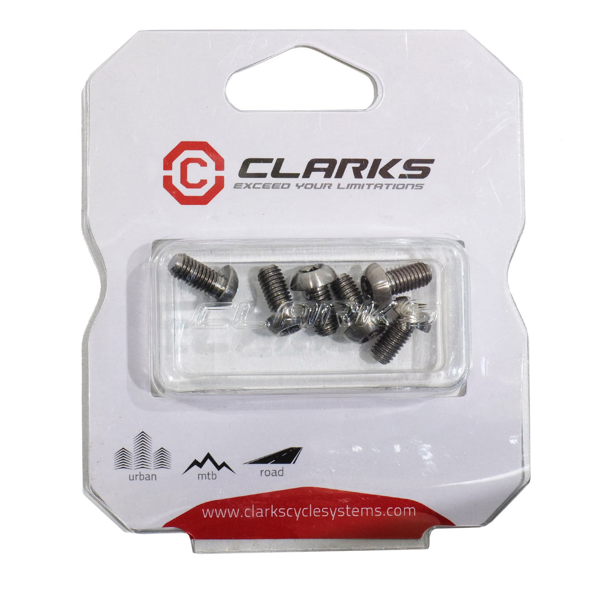 Clarks Raw Titanium Rotor Bolts Pack of 6