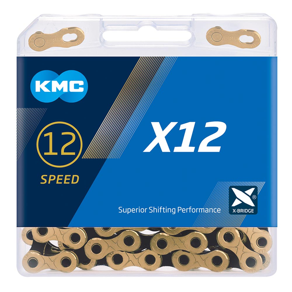 KMC X12 Black/Gold Chain 126L