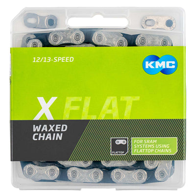 KMC X Flat 12/13x Silver/Black Waxed 126L