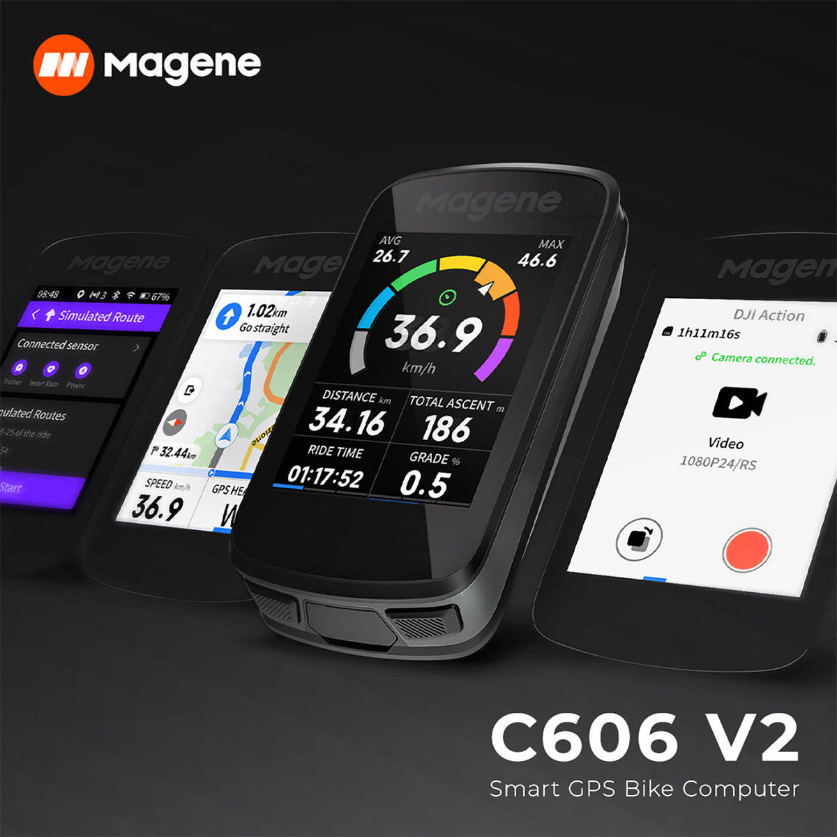 C606 V2 Smart GPS Bike Computer
