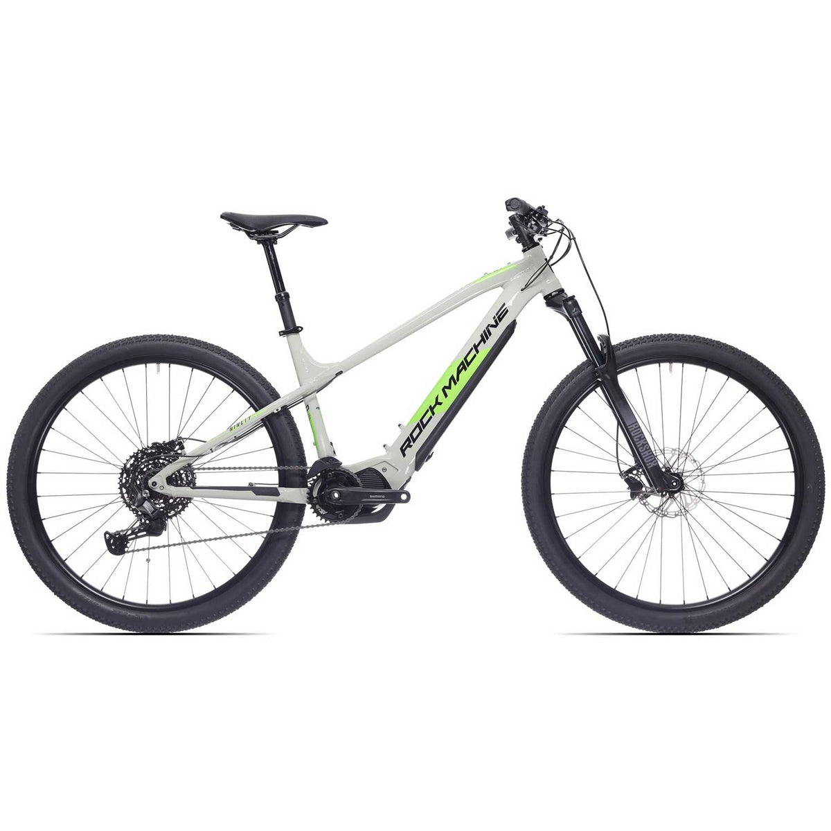 eBlizz 90 Gloss Grey/Black/Green E-Bike