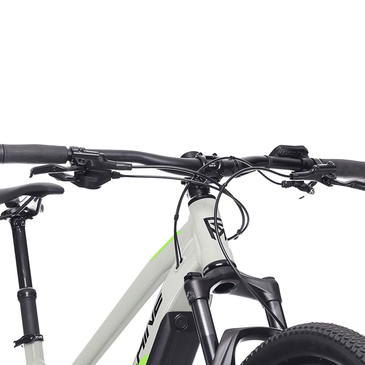 eBlizz 90 Gloss Grey/Black/Green E-Bike