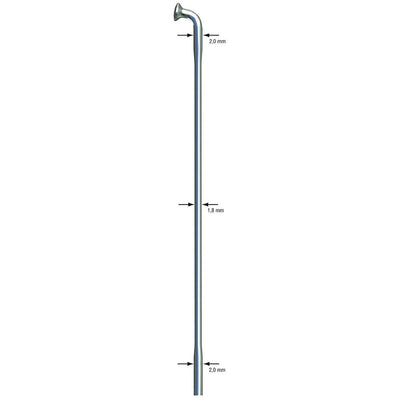 Race Silver J-Bend Uncut Spokes