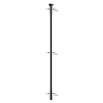 Race Black Straight Pull Uncut Spokes (500)
