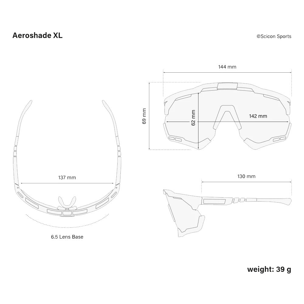 Aeroshade XL Multimirror White/Red Sunglasses