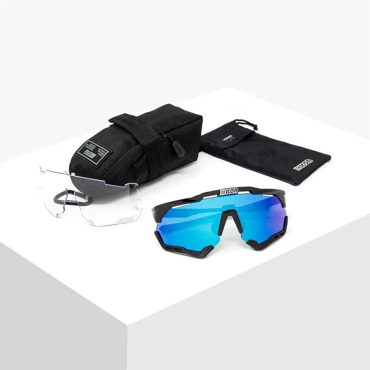 Aeroshade XL Multimirror White/Blue Sunglasses