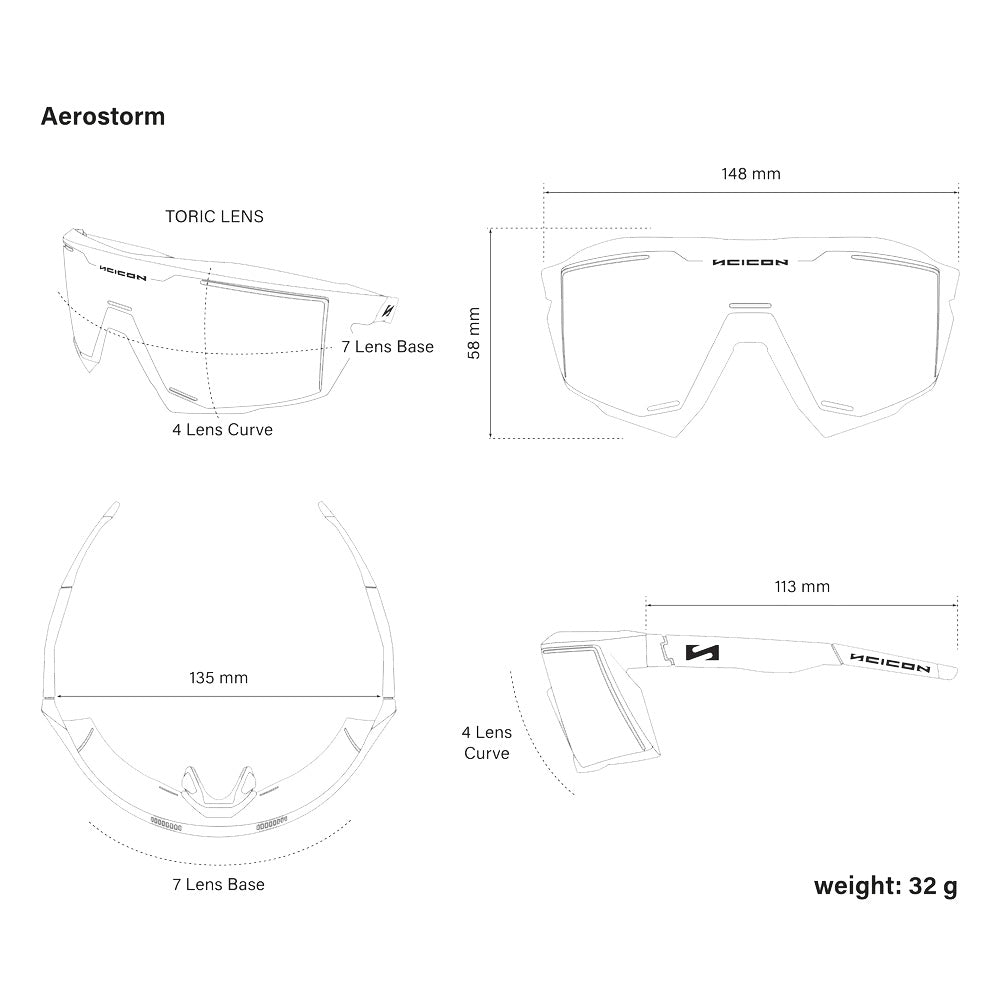 Aerostorm Smoke Black Sunglasses