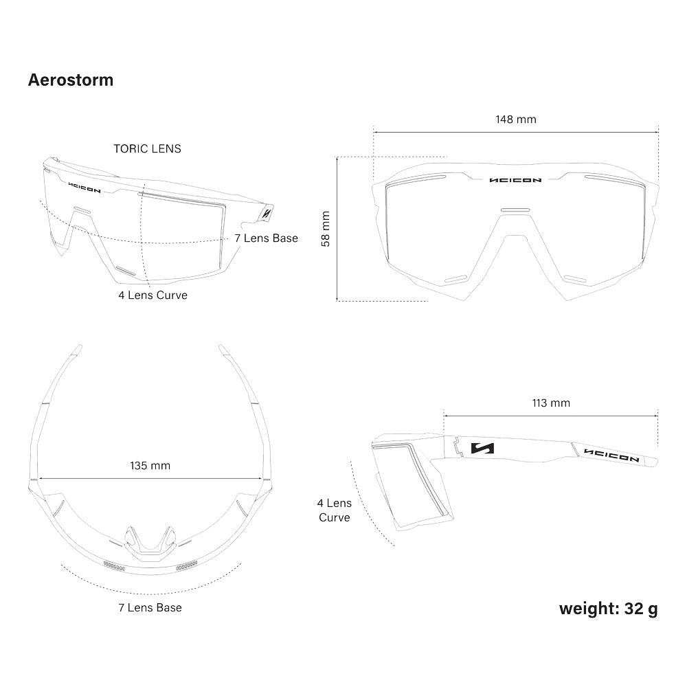 Aerostorm Multimirror Blue Sun Sunglasses
