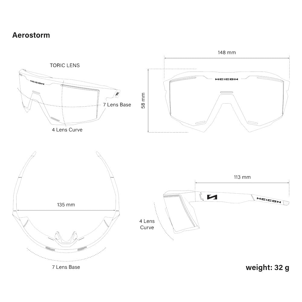 Aerostorm Multimirror Sunburst Sunglasses