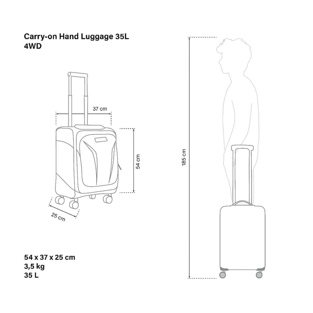 Carry-On Hand Luggage Case