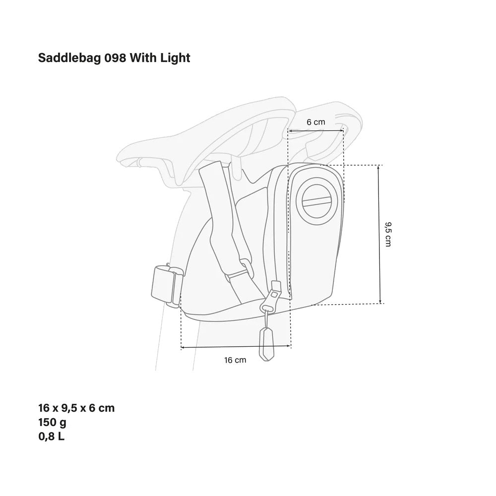 098 Saddle Bag With Tail Light Tour De France