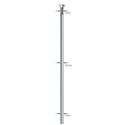 Leader Silver Straight Pull Uncut Spokes (500)