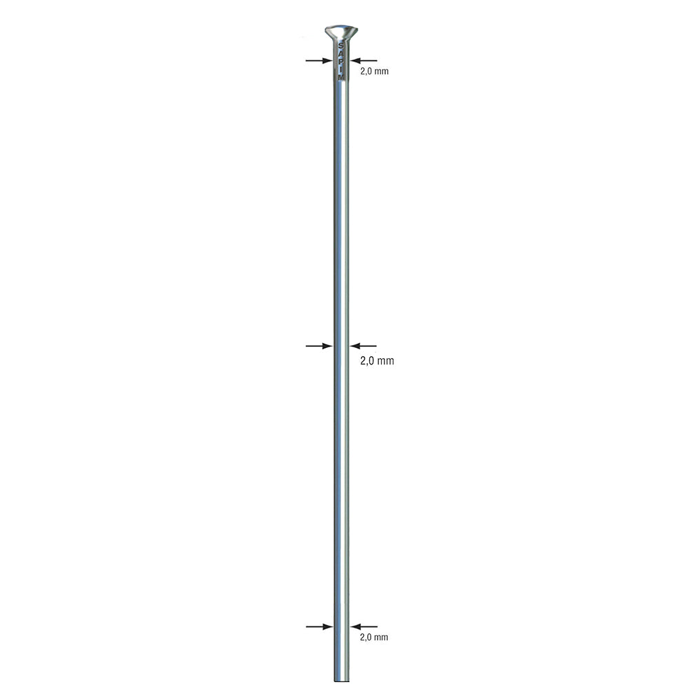 Leader Silver Straight Pull Uncut Spokes (500)