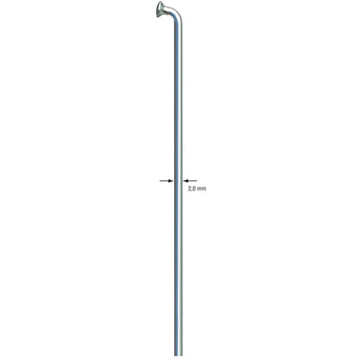 Sapim Leader 14G Silver 340mm Cut/Threaded J-Bend x 1