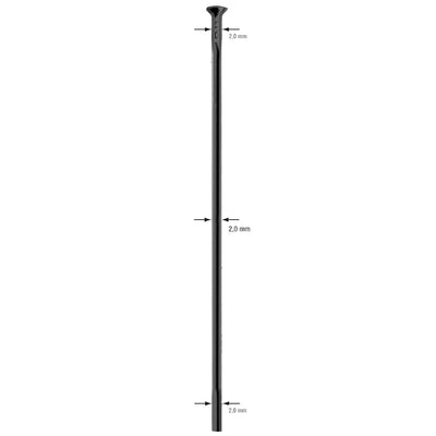 Leader Black Straight Pull Uncut Spokes (500)