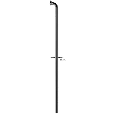 Sapim Leader Black 340mm J Bend Cut / Threaded x 500