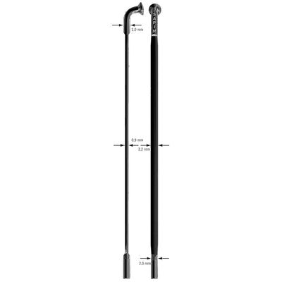 CX-Ray Black J-Bend Uncut Spokes (500)
