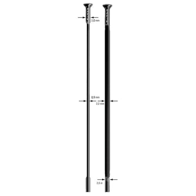 CX-Ray Black Straight Pull Uncut Spokes (500)