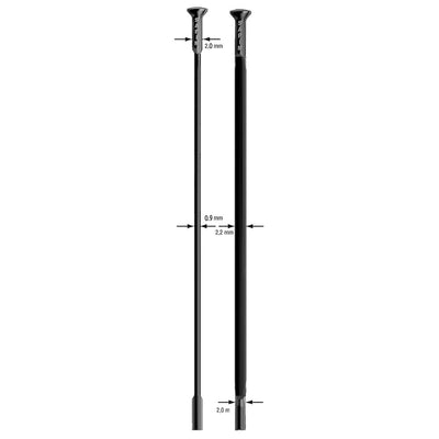 CX-Ray Black Straight Pull Uncut Spokes