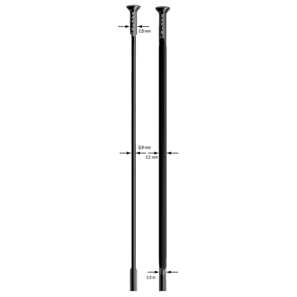 CX-Ray Black Straight Pull Uncut Spokes