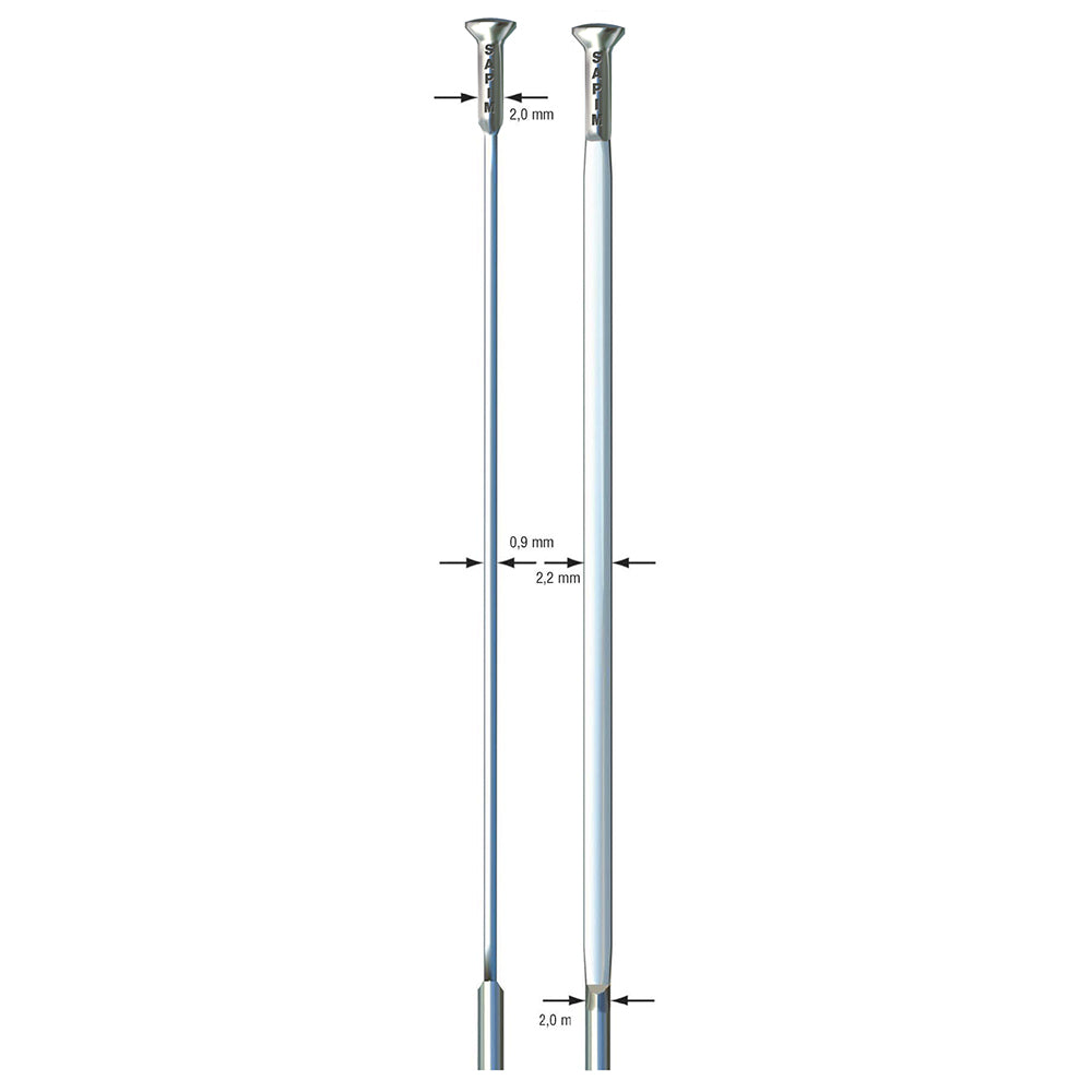 CX-Ray Silver Straight Pull Uncut Spokes (500)