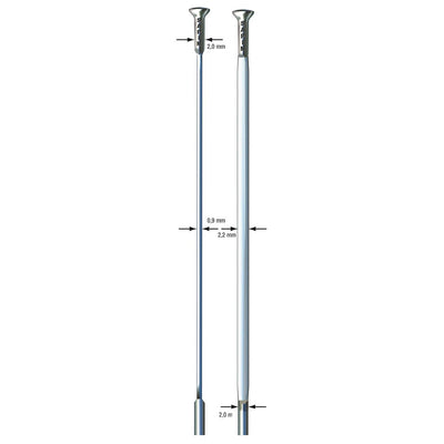 CX-Ray Silver Straight Pull Uncut Spokes