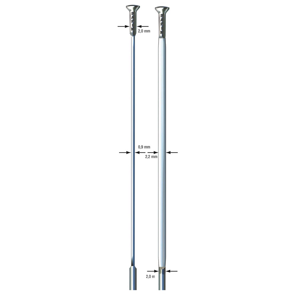 CX-Ray Silver Straight Pull Uncut Spokes