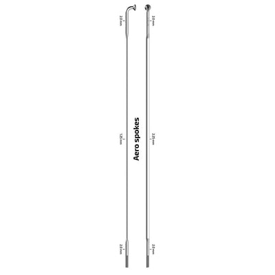 CX-Sprint Silver J-Bend Uncut Spokes (500)