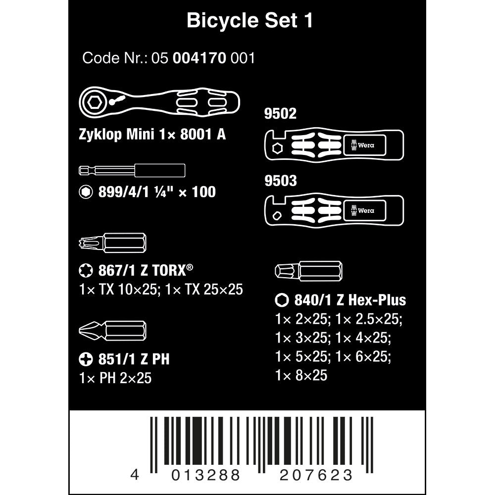 Bicycle Set 1 Zyklop Ratchet Screwdriver Set 14pcs