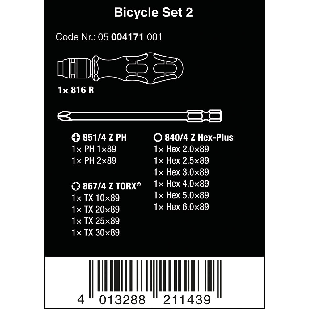 Bicycle Set 2 Kraftform Compact Screwdriver 13pcs