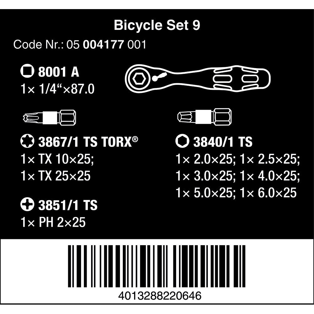 Bicycle Set 9 Zyklop Ratchet Screwdriver Mini Case Set 10pcs
