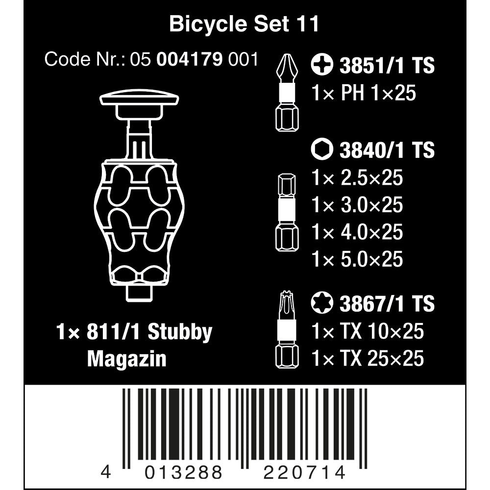 Bicycle Set 11 Kraftform Kompakt Stubby Screwdriver Set 7pcs