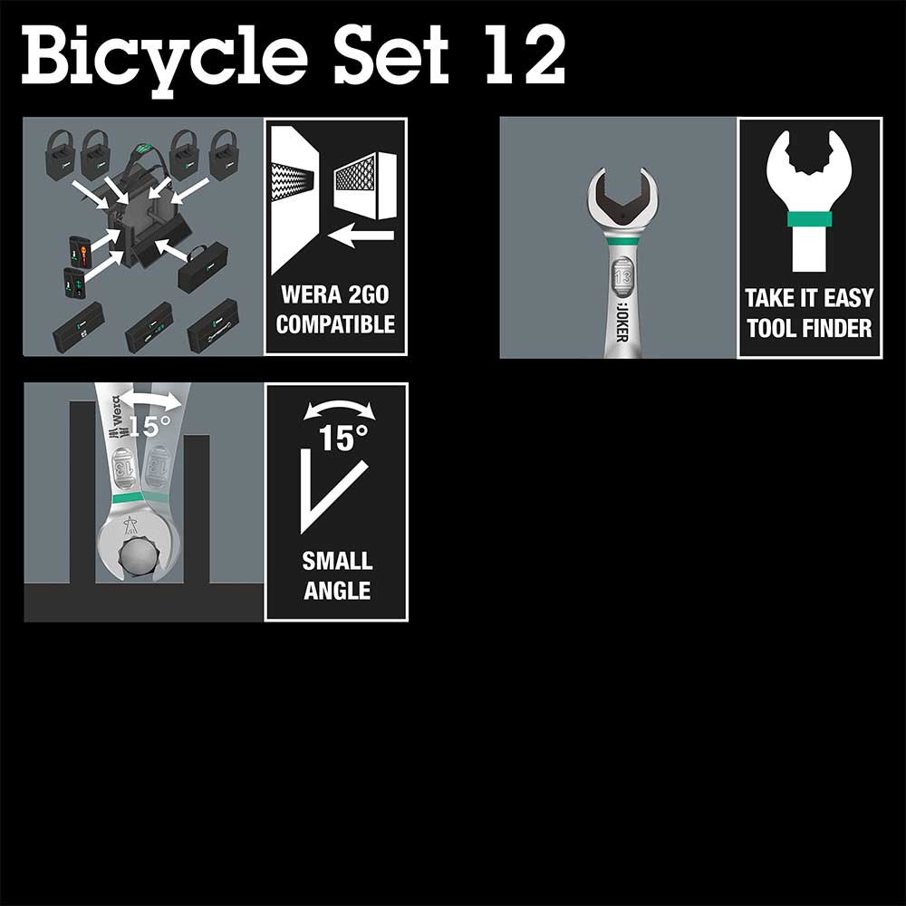 Bicycle Set 12 Joker Wrench Spanner Set 12pcs