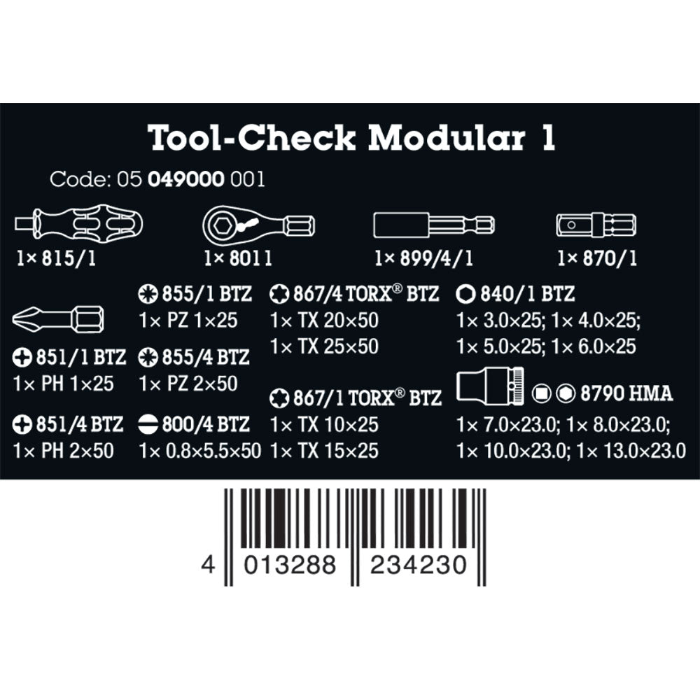 Tool Check Modular 1, 21 Pieces