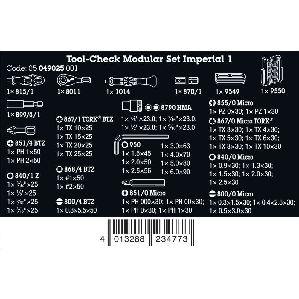 Tool-Check Modular Set Imperial, 50 Pieces