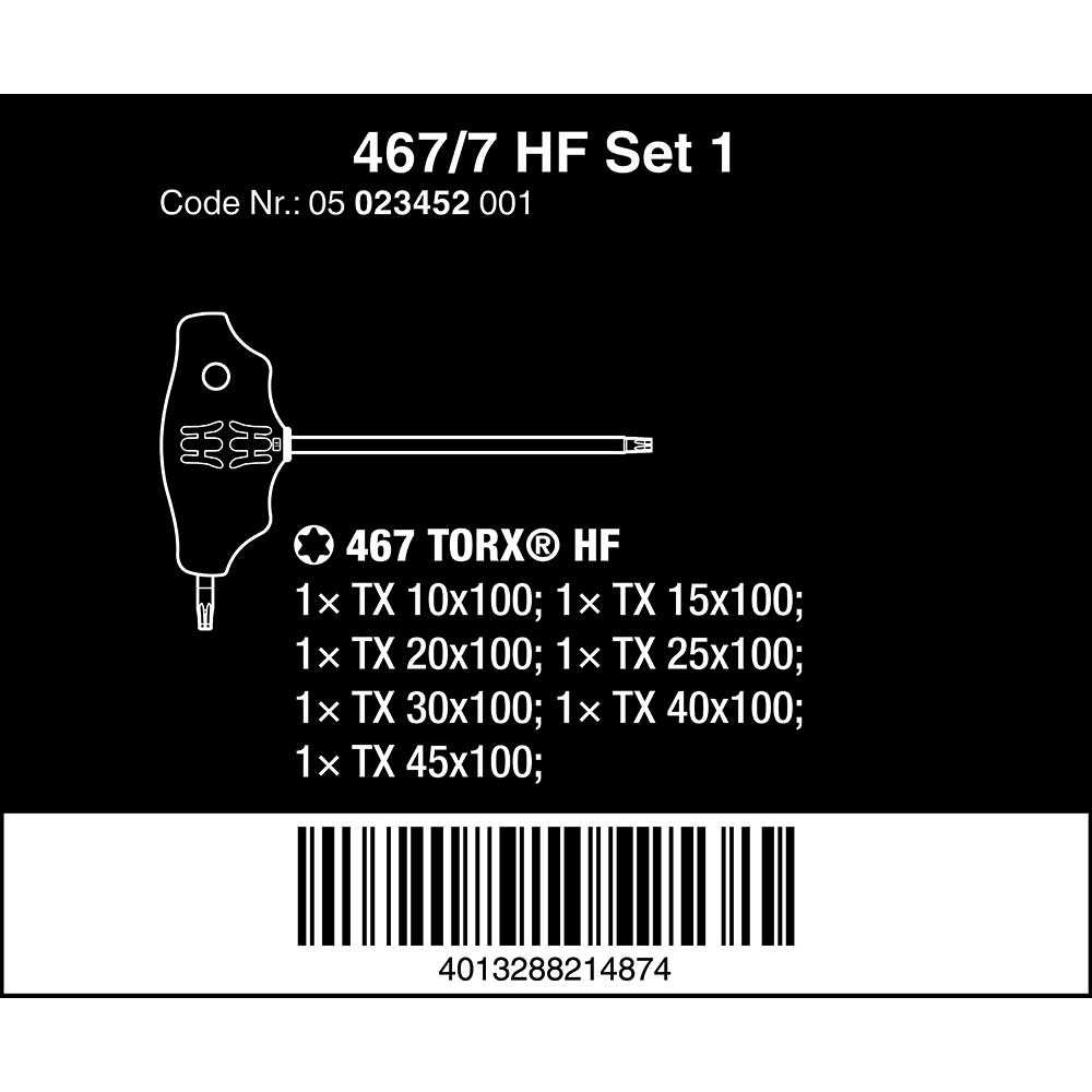 467/7 TORX HF Set 1 screwdriver Set 7pcs