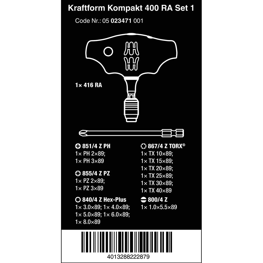 Screwdriver 400 Ratchet set 17pc