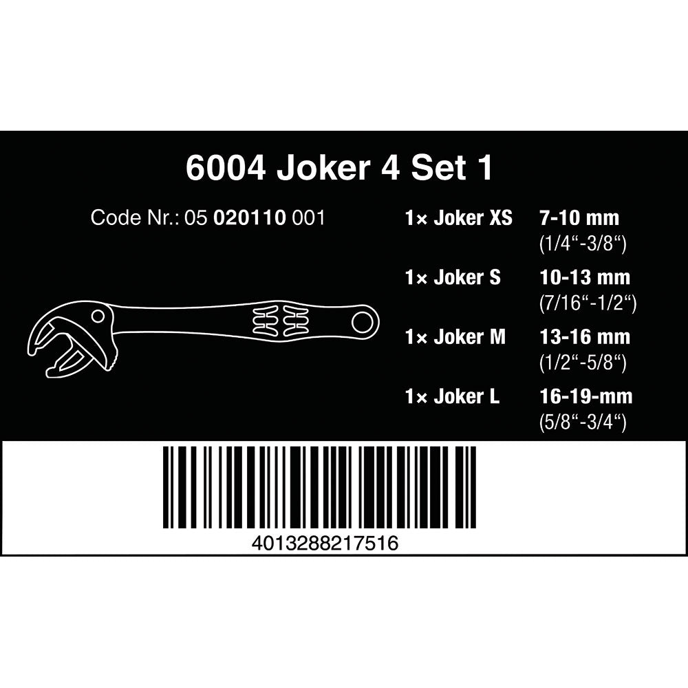 6004 Joker 4 Self-Setting Spanner Set