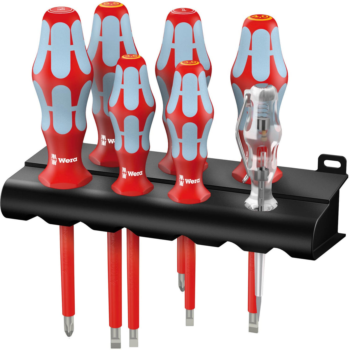 3160 i/7 Screwdriver set, stainless and rack 7pcs