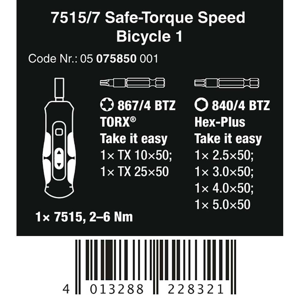 7515/7 Kraftform Safe-Torque Speed Bicycle 1, 7 pieces