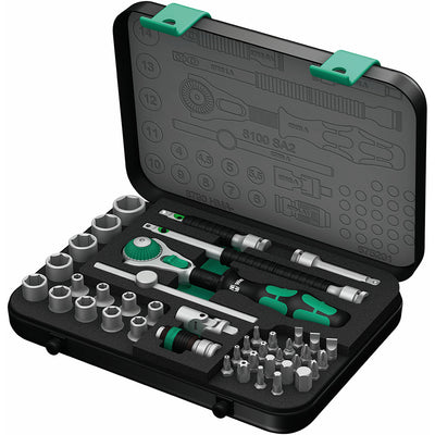 8100 SA 2 Zyklop Speed Ratchet Set 1/4 Drive Metric