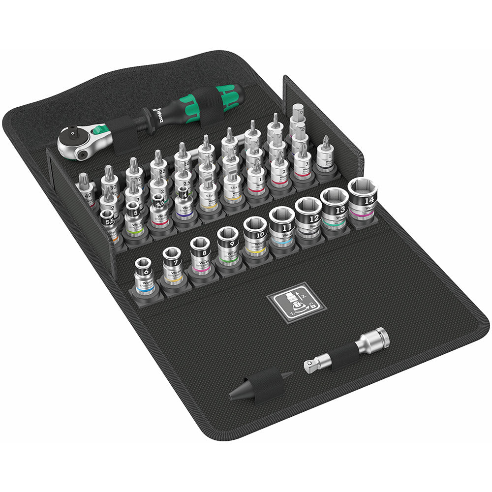 8100 SA All-in Zyklop Speed Ratchet Set 1/4 Drive 42pcs