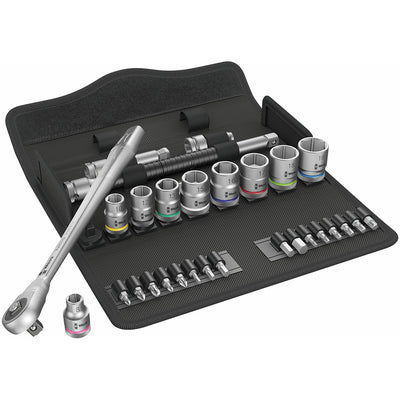 8100 SB 7 Zyklop Ratchet Set With Square 3/8 Drive