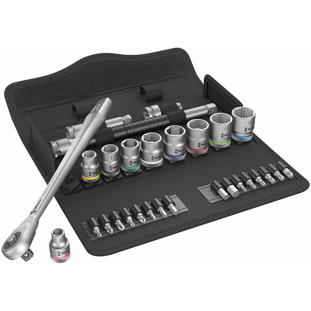 8100 SB 7 Zyklop Ratchet Set With Square 3/8 Drive