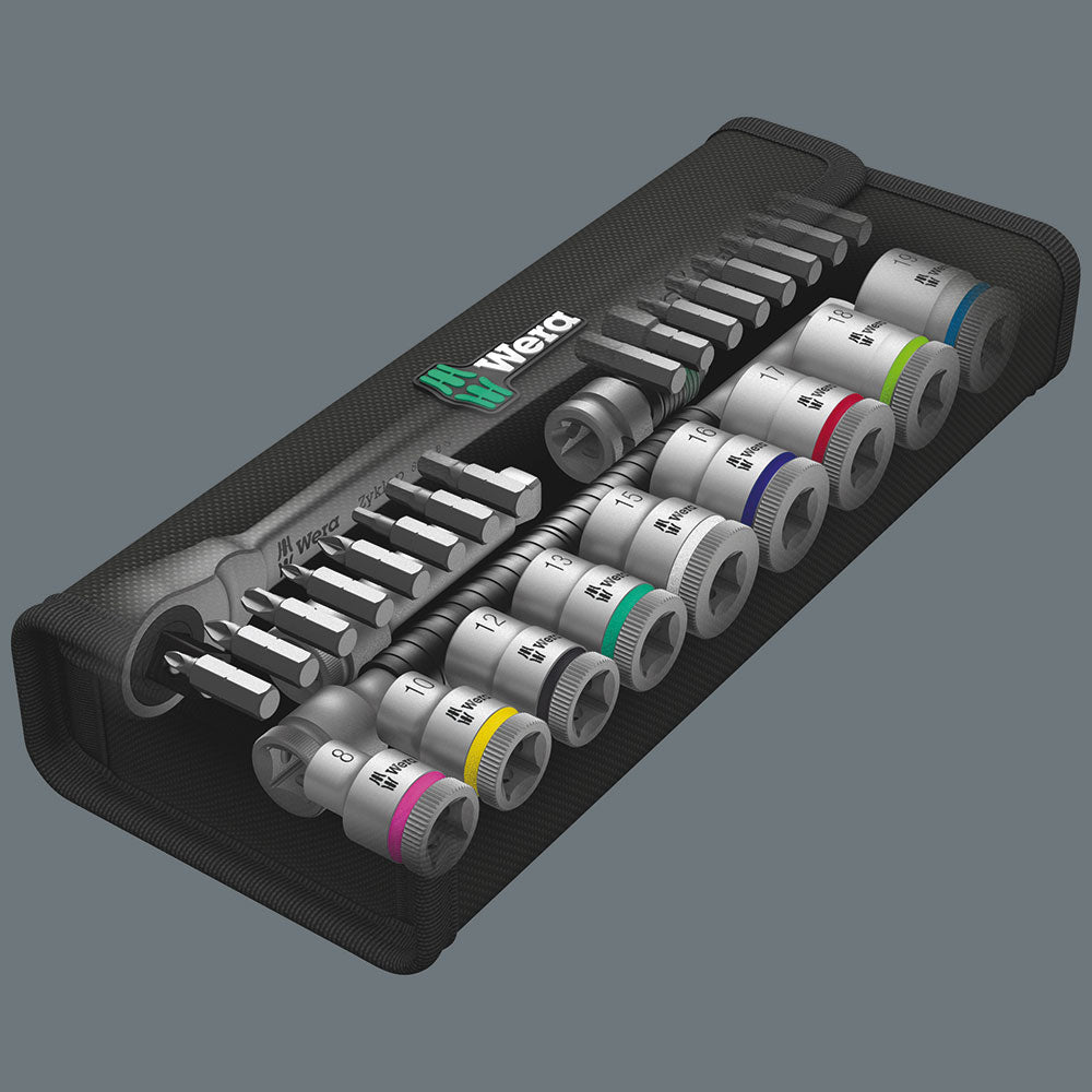 8100 SB 7 Zyklop Ratchet Set With Square 3/8 Drive