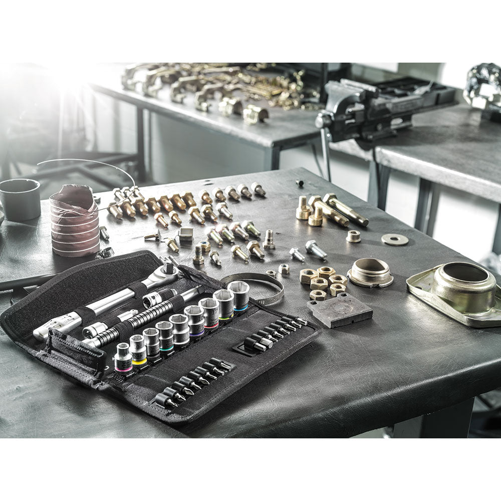 8100 SB 7 Zyklop Ratchet Set With Square 3/8 Drive