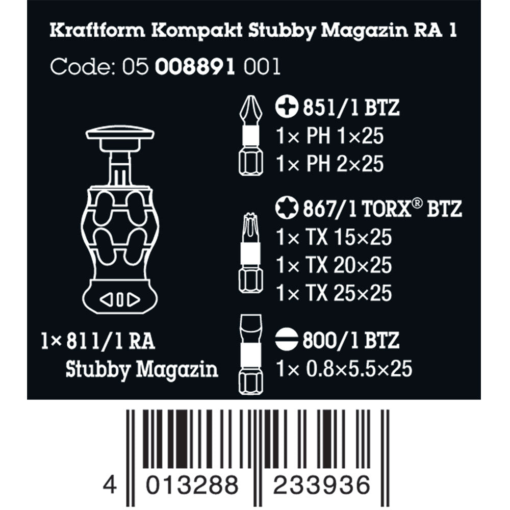 Kraftform Kompakt Stubby Magazine Screwdriver 1